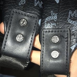 100% Authentic black MCM backpack